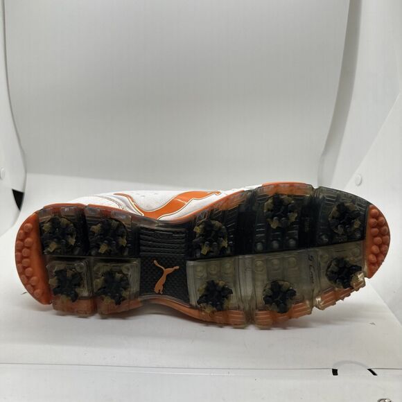 Puma Super Cell Fusion Ice Golf Shoes White, Orange, Silver Size 9.5 (18581607) main image 15